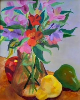 Apple, Pears and Alstroemeria